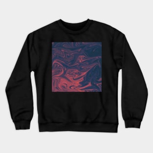 black and Pink Dark Marble Swirl Crewneck Sweatshirt